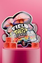 Cherry Psychedelic Magic Mushroom Gummies Field Trip pack with red cubes