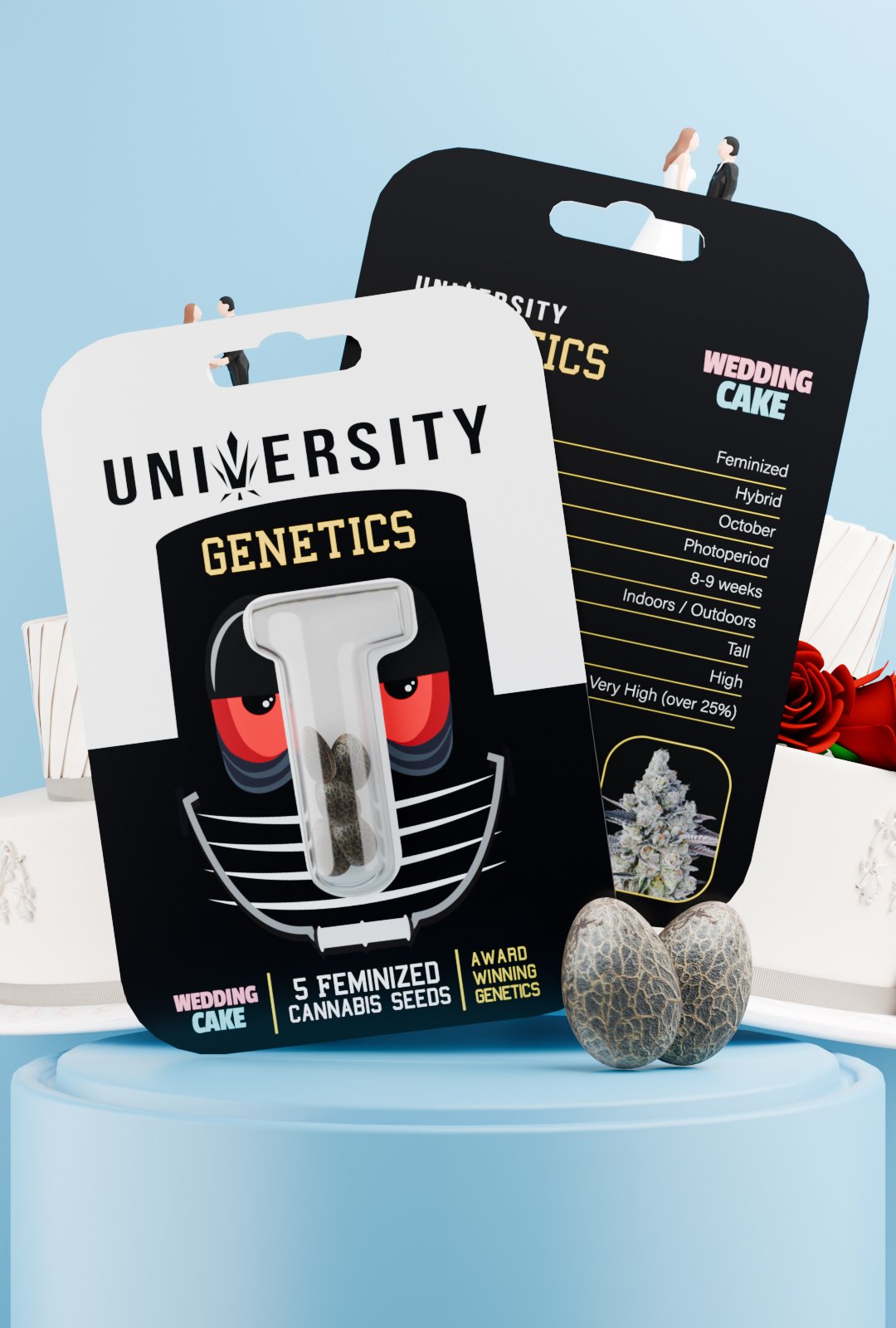 trap-university-Wedding Cake Feminized Seeds – University Genetics Wedding Cake Feminized Seeds pack – high THC hybrid strain