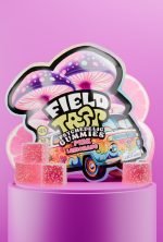 Pink Lemonade Psychedelic Magic Mushroom Gummies Field Trip pack with pink cubes