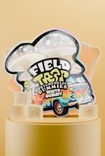 White Gummy Psychedelic Magic Mushroom Gummies Field Trip pack with clear cubes