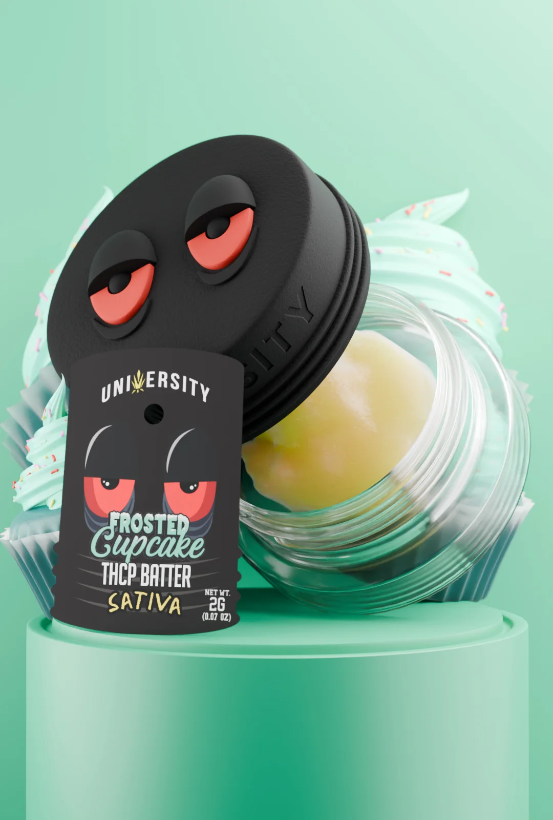 trap-university - Frosted Cupcake Concentrate THCP Live Batter Sativa 2g JFrosted Cupcake THCP Premium Live Batter Sativa concentrate jar