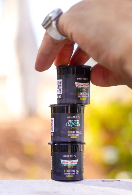 Jar of THCA live resin diamonds