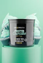 Frosted Cupcake THCA Premium Exotic Flower 1G sativa strain in black jar with cupcake-inspired design and premium exotic flower