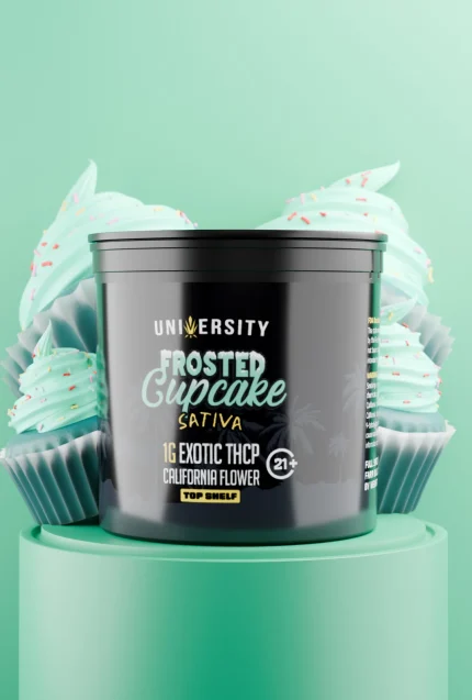 Frosted Cupcake THCP Exotic Flower 1G sativa strain with sweet creamy flavor and premium exotic quality.