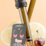 Lemon Cherry Gelato HHC Exotic Preroll 2G with glass tip filter and kief coating