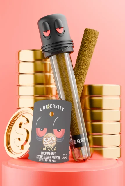 OG Kush THCP Preroll 2G premium indica preroll with bold flavor, smooth glass tip finish, and luxury smoking experience.
