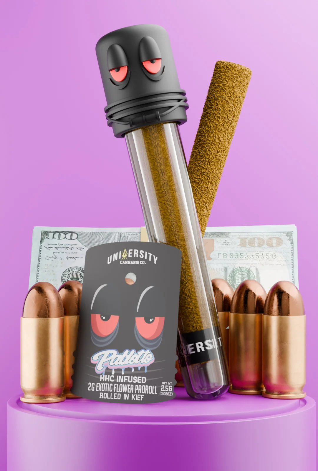 trap-university-Pablotto HHC Pre-Roll – 2g Exotic Flower Rolled in Kief Pablotto HHC Exotic Preroll 2G rolled in kief with hybrid flavor and glass tip