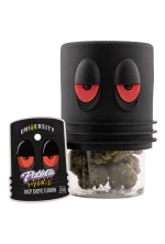 Hybrid cannabis with playful packaging.