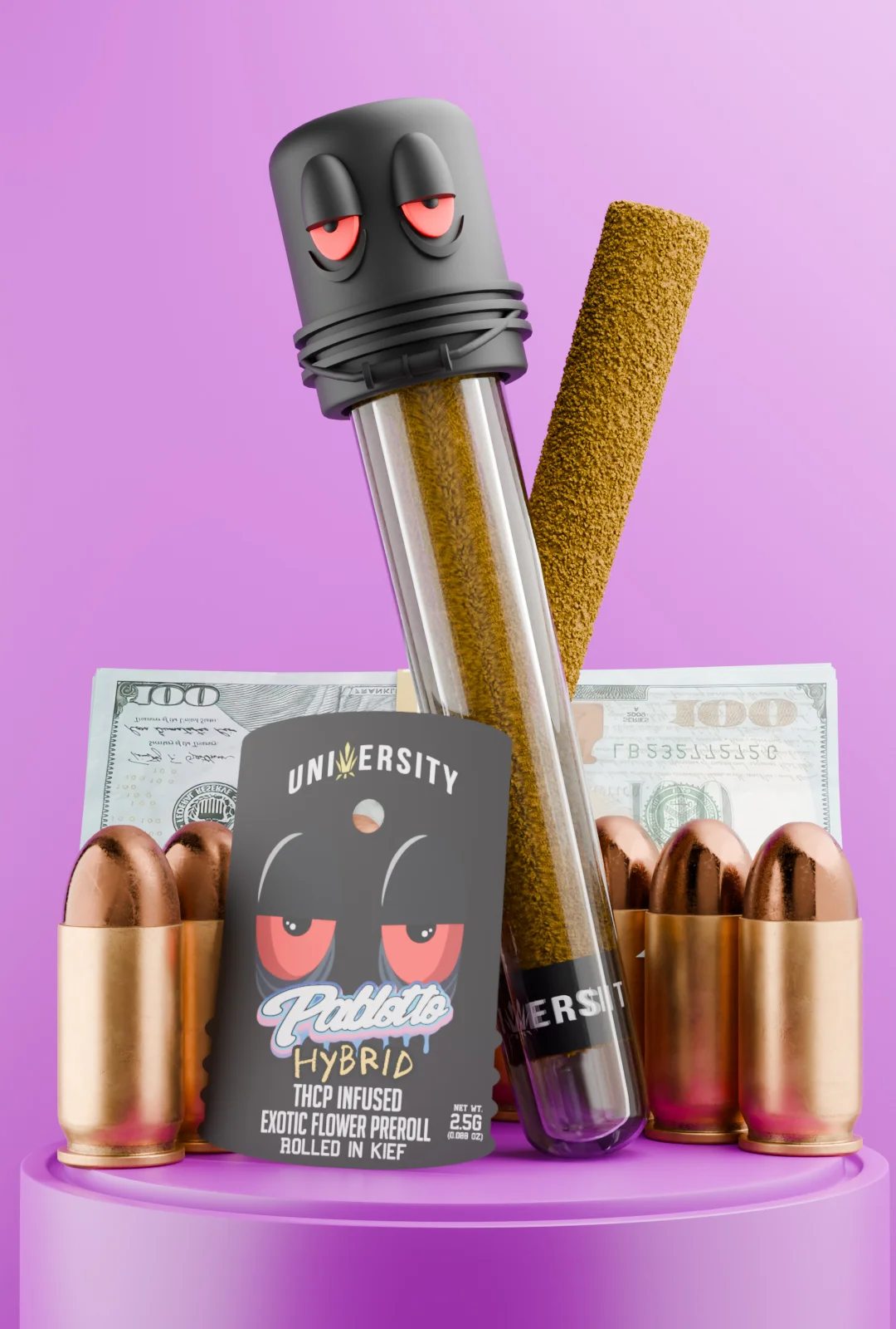 trap-university-Pablotto THCP THC Pre Rolls 2gr Pablotto THCP Preroll 2G premium hybrid preroll with bold flavor, smooth glass tip finish, and luxury smoking experience.