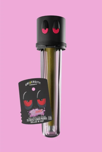 Pink Zaburst Runtz THCP + Delta 9 THC Preroll 2G product image with glass tip filter