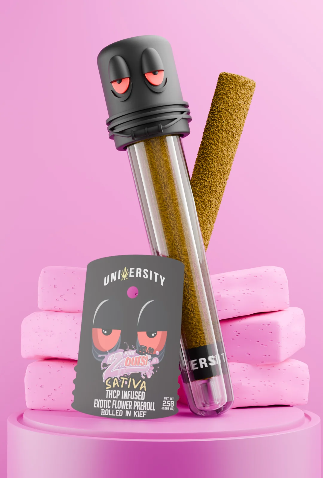 trap-university - Pink Zaburst Runtz THCP THC Pre Rolls 2gr Pink Zaburst Runtz THCP Preroll 2G premium preroll with sweet candy flavor, fruity tropical notes, and smooth bold finish.