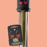 Sour Diesel THCP + Delta 9 THC pre-roll in glass tube with kief coating and branded label