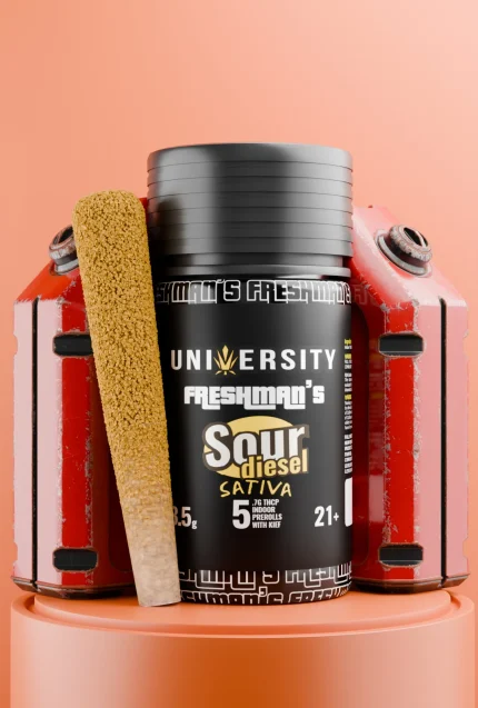 Sour Diesel THCP Sativa prerolls with kief 3.5G Freshman pack