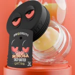 Rose Mimosa THCP Premium Live Batter Sativa concentrate in glass jar