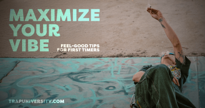 Person relaxing outdoors with an arm raised, capturing a carefree moment that shows how to maximize your vibe