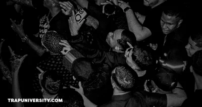 Crowd enjoying music at a live event, capturing the high-energy moment where sound helps people feel better.