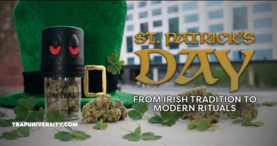 st patricks day session green themed vape preroll clover
