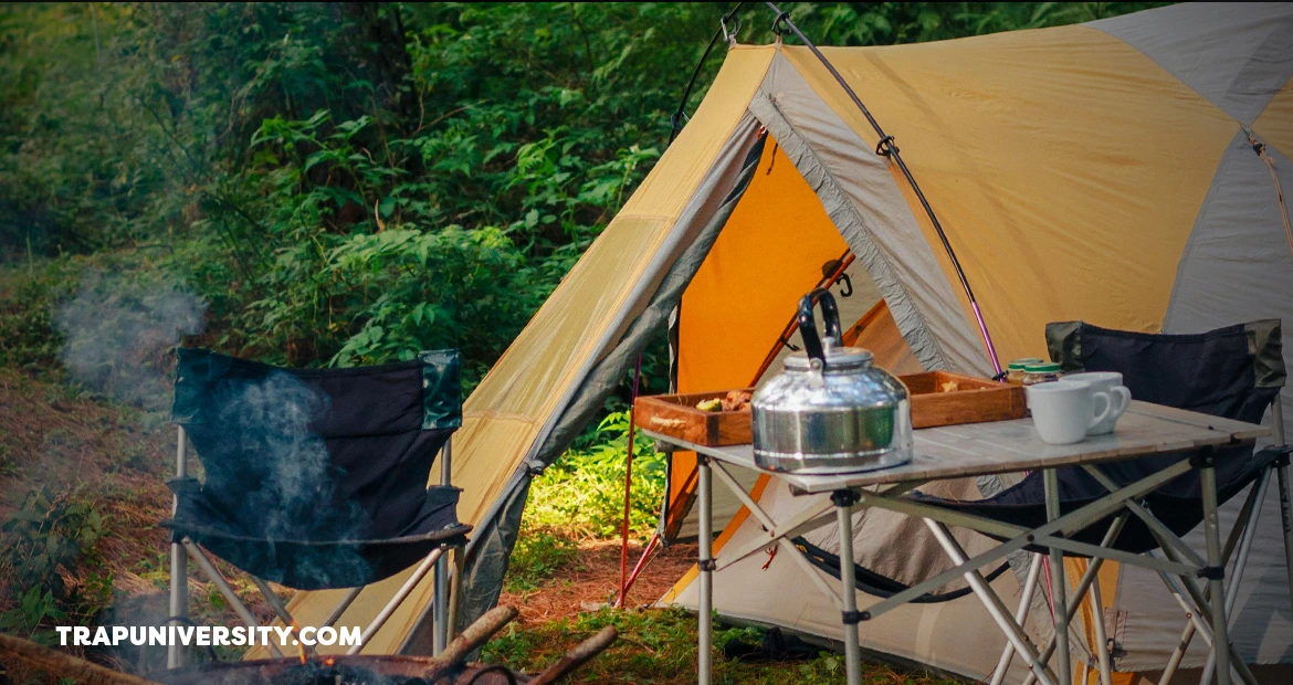 psychedelic outdoor experiences - nature camping forest environment tent relaxing natural setting sensory perception