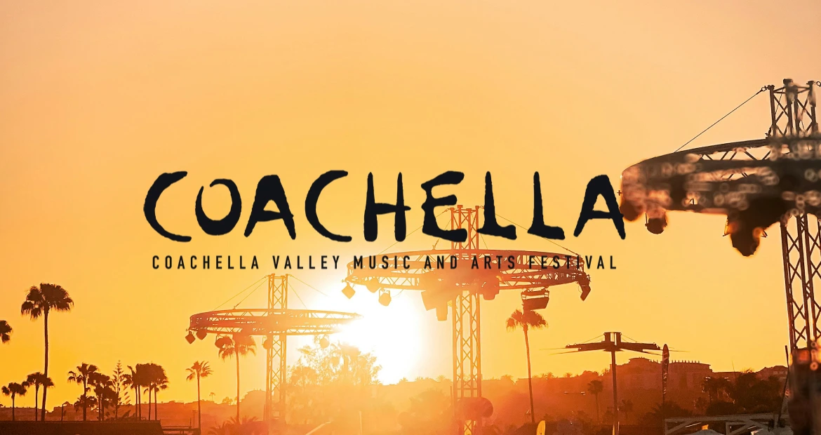 coachella 2026 festival sunset stage palm trees california music festival atmosphere