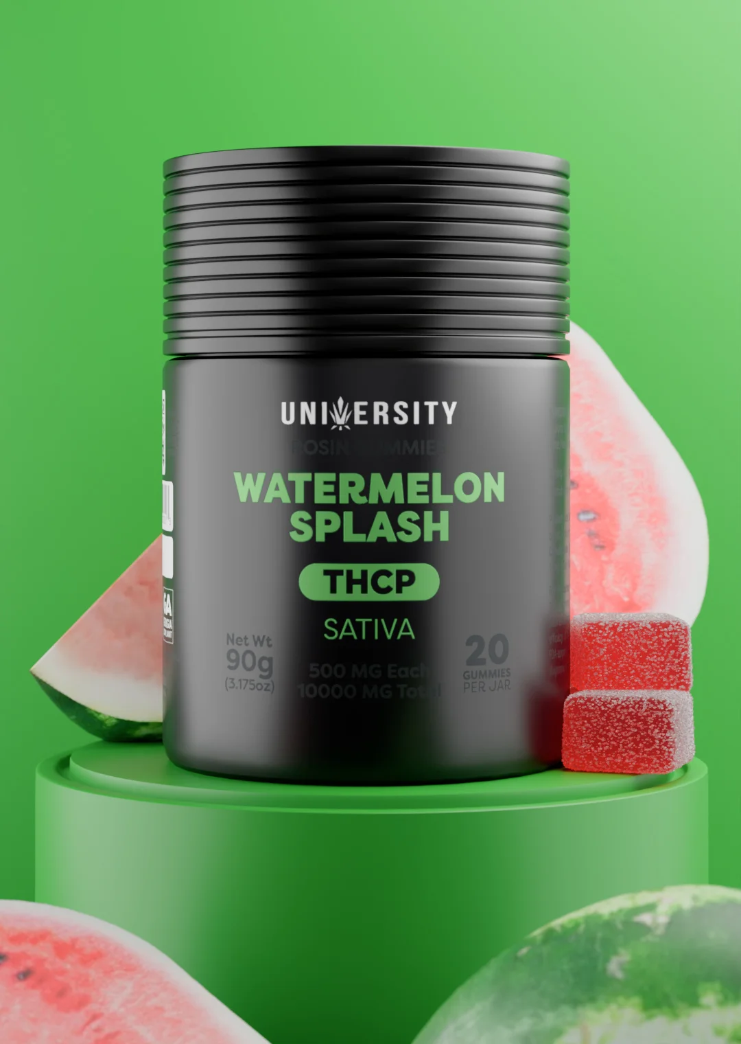 trap-university-gummies-thcp-watermelon-splash-live-rosin Watermelon Splash – THCP Live Rosin Premium Gummies - Image 1