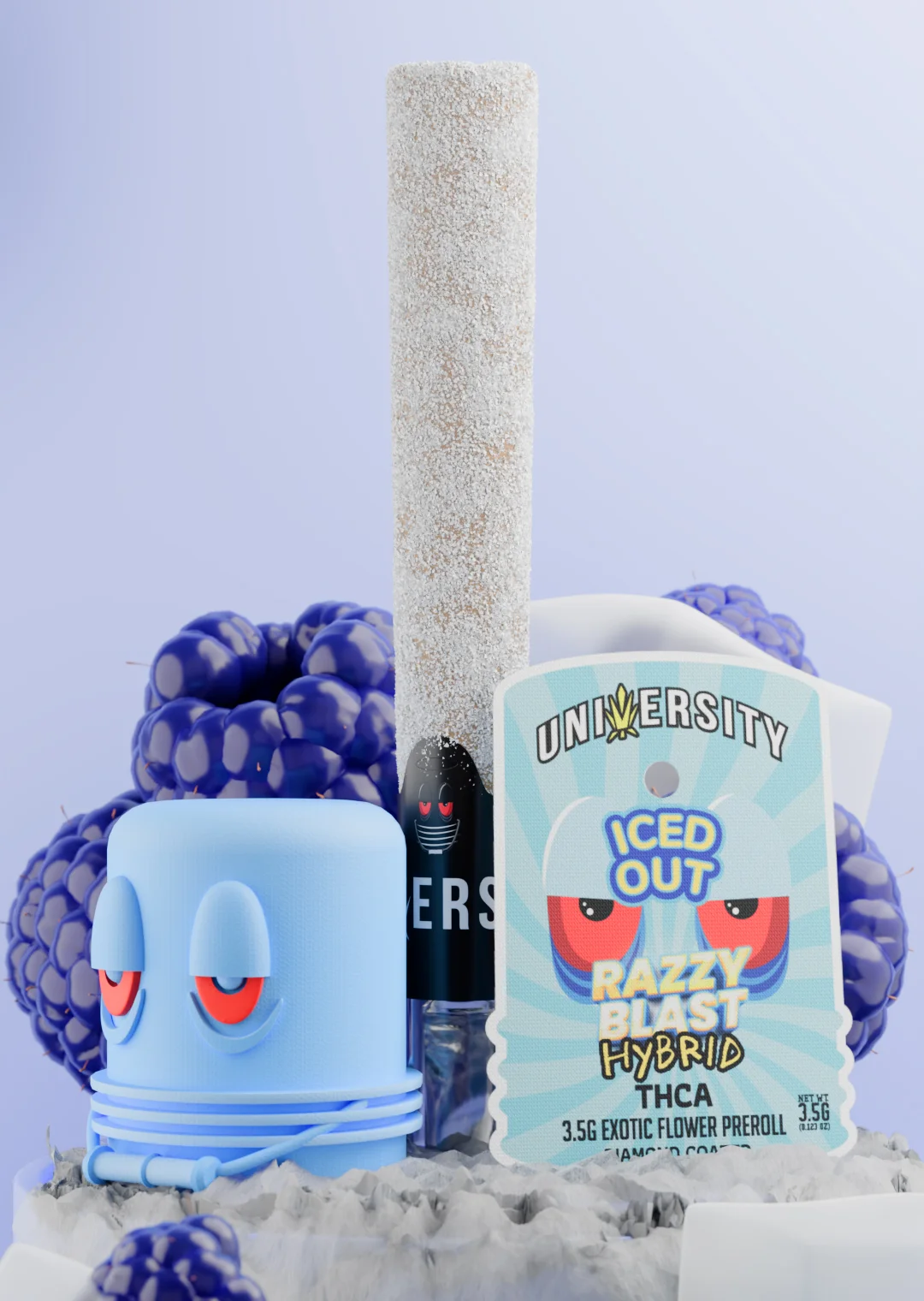 trapuniversity-pre-roll-thca-razzy-blast-3.5g-diamond-infused-hybrid Razzy Blast – THCA Diamond Infused Pre Roll 3.5G (Exotic Hybrid | Iced Out 💎) - Image 1