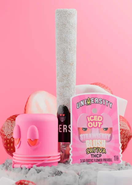 Strawberry Blush – THCP Diamond Infused Pre Roll 3.5G (Exotic Sativa | Iced Out 💎)