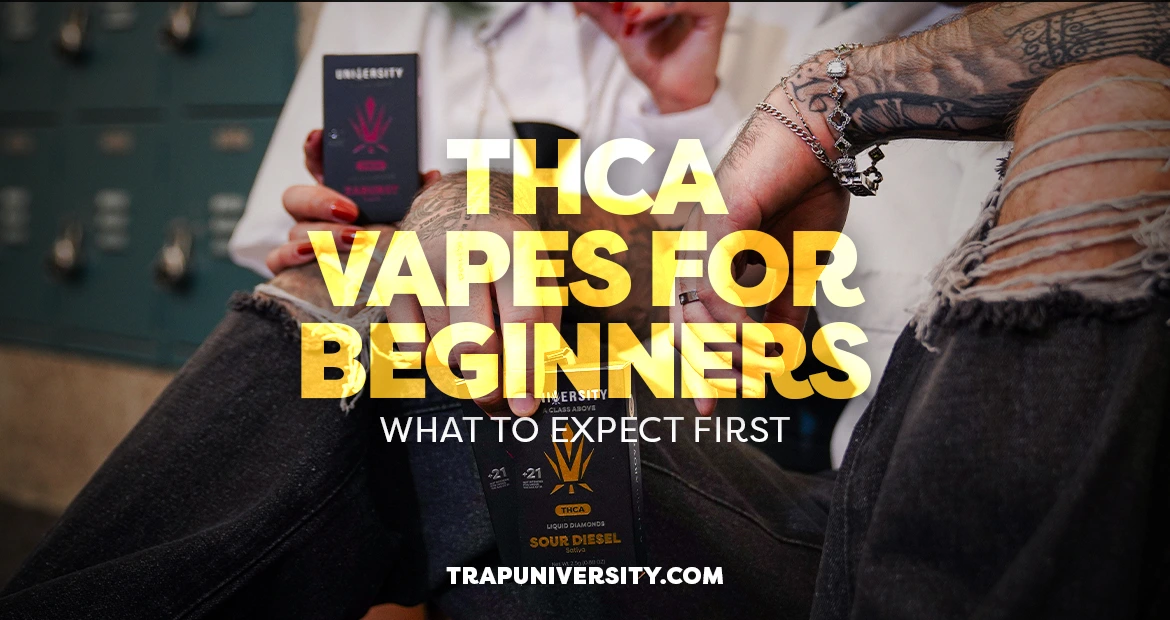 THCA Vapes for Beginners lifestyle image featuring premium disposable liquid diamonds vape products